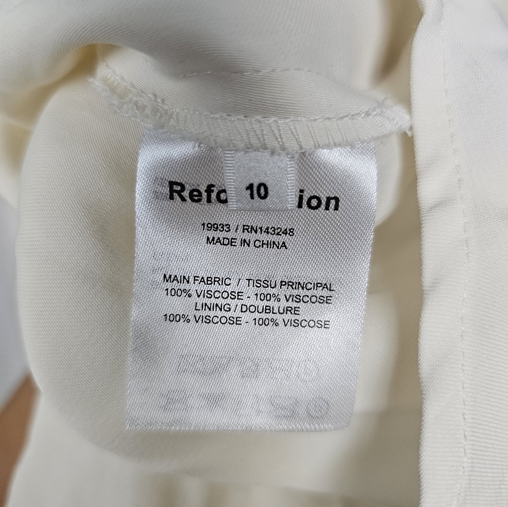 Reformation Harvest Dress White Midi Size 10 - Picture 7 of 10